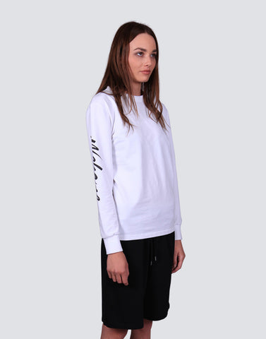 W Surf Logo Steal L/S Tee - White