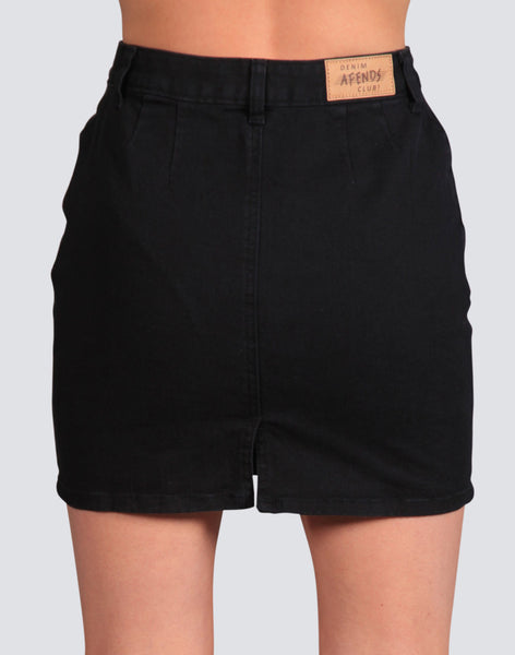 Chevy Denim Skirt - Black