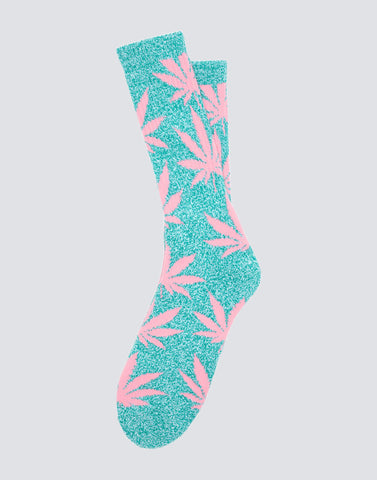 Plantlife Socks - Teal Heather/Pink