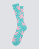 Plantlife Socks - Teal Heather/Pink